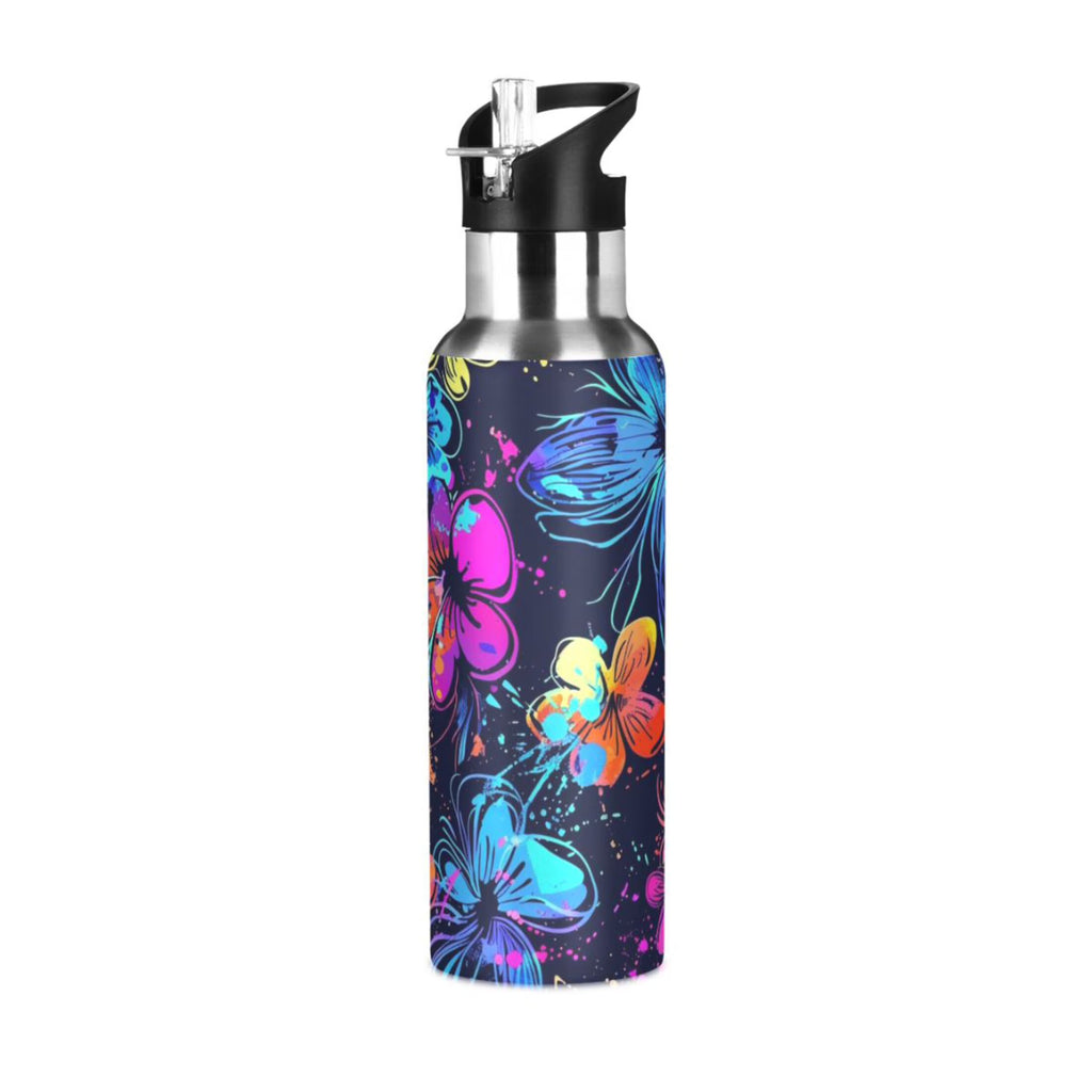 20 oz Insulated Stainless Steel Water Bottle with Straw Lid Y680331