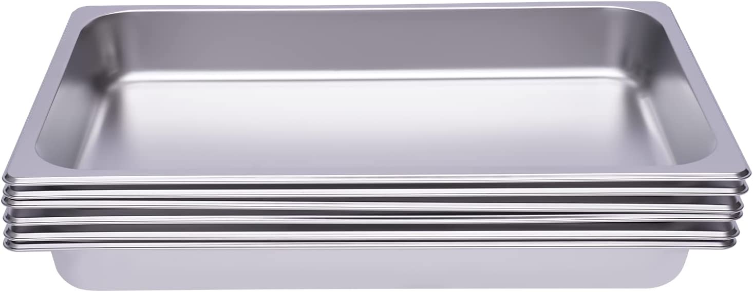 6 PCS Stainless Steel Steam Table Pans B51193