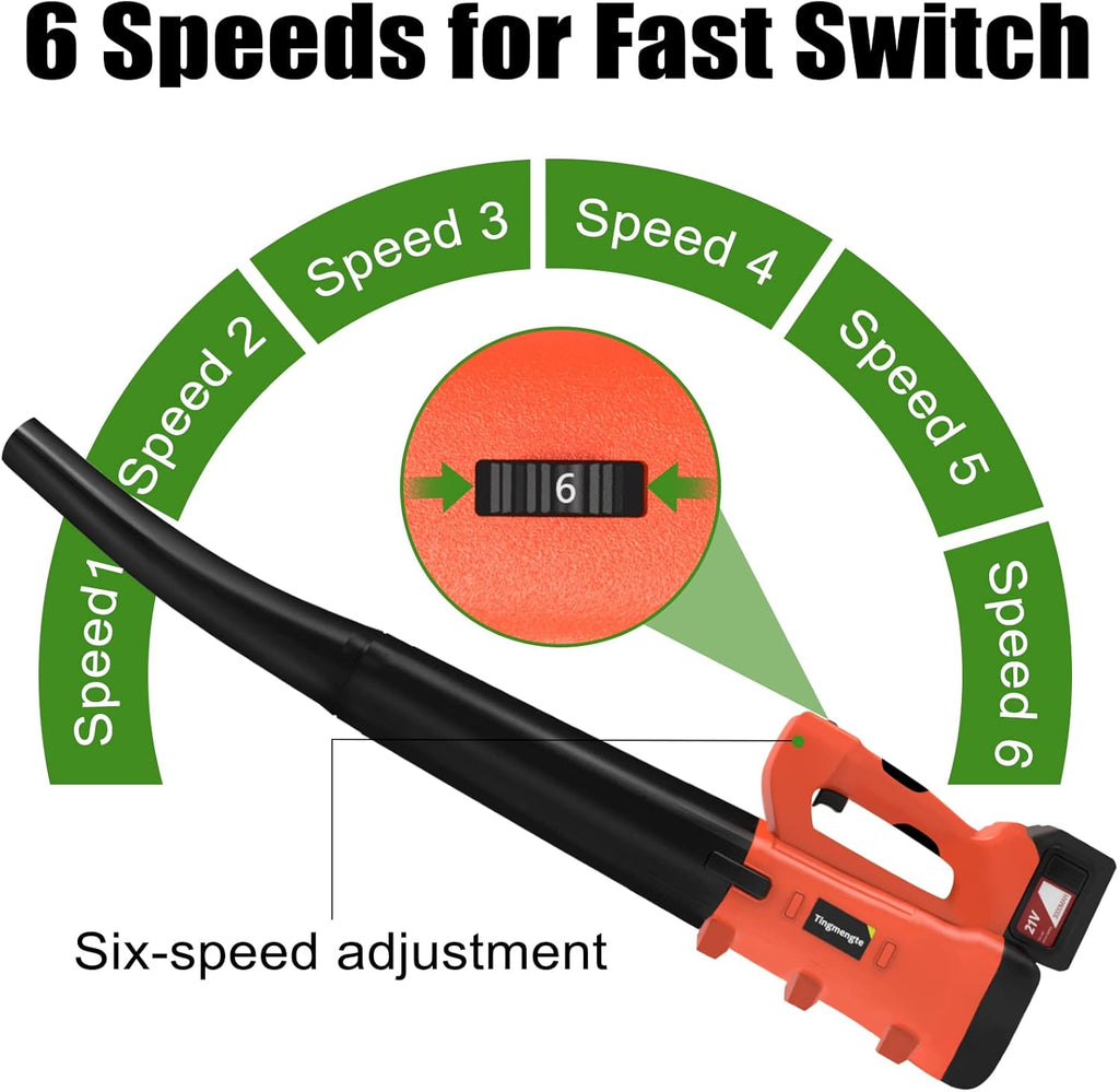 Cordless 400 CFM 150 MPH Electric Leaf Blower with Battery & Charger V611