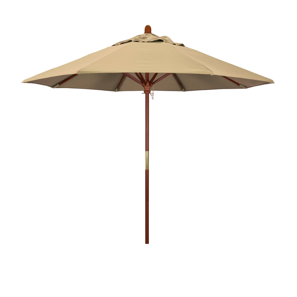 Pacifica Beige Wood Market Umbrella B8012