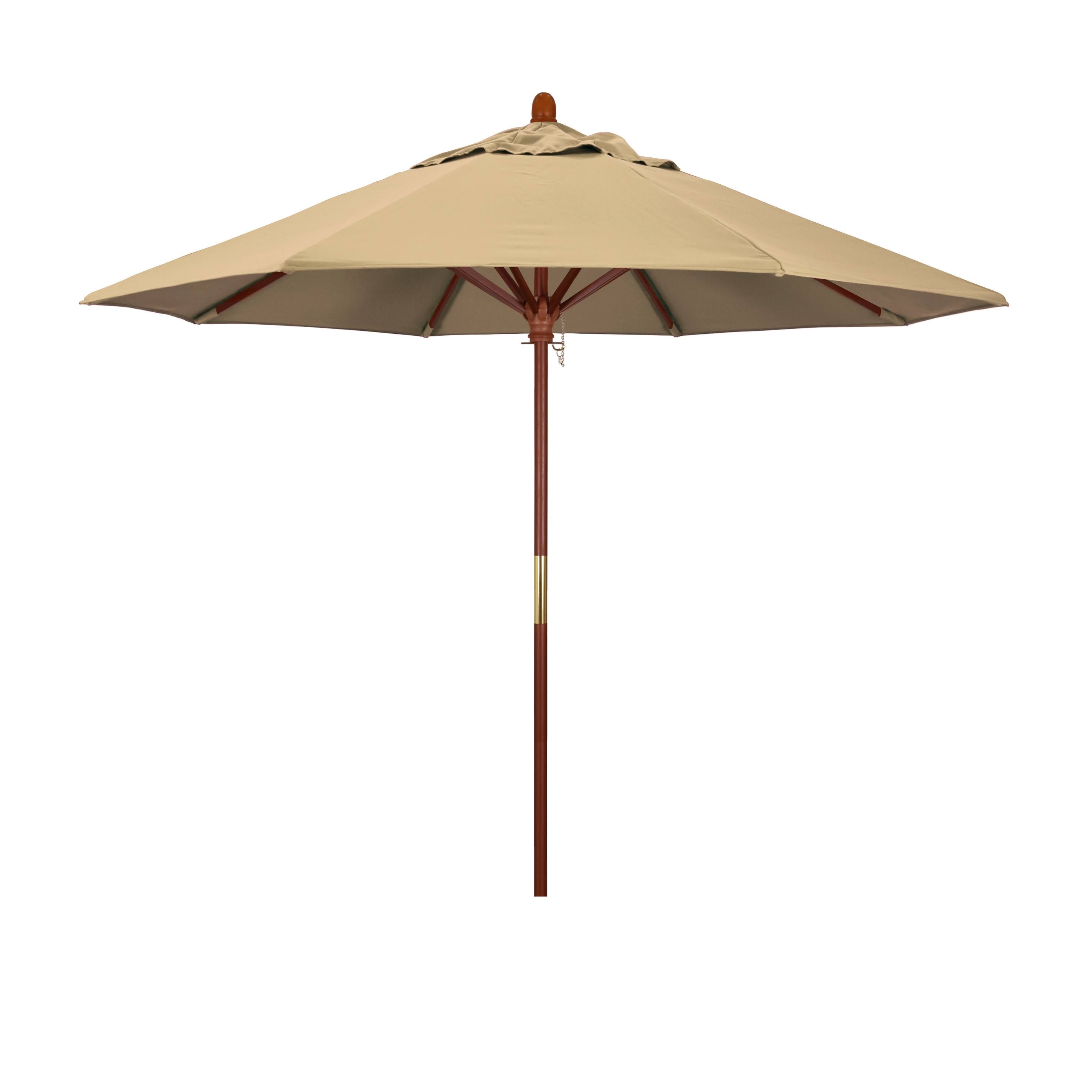 Pacifica Beige Wood Market Umbrella B8012