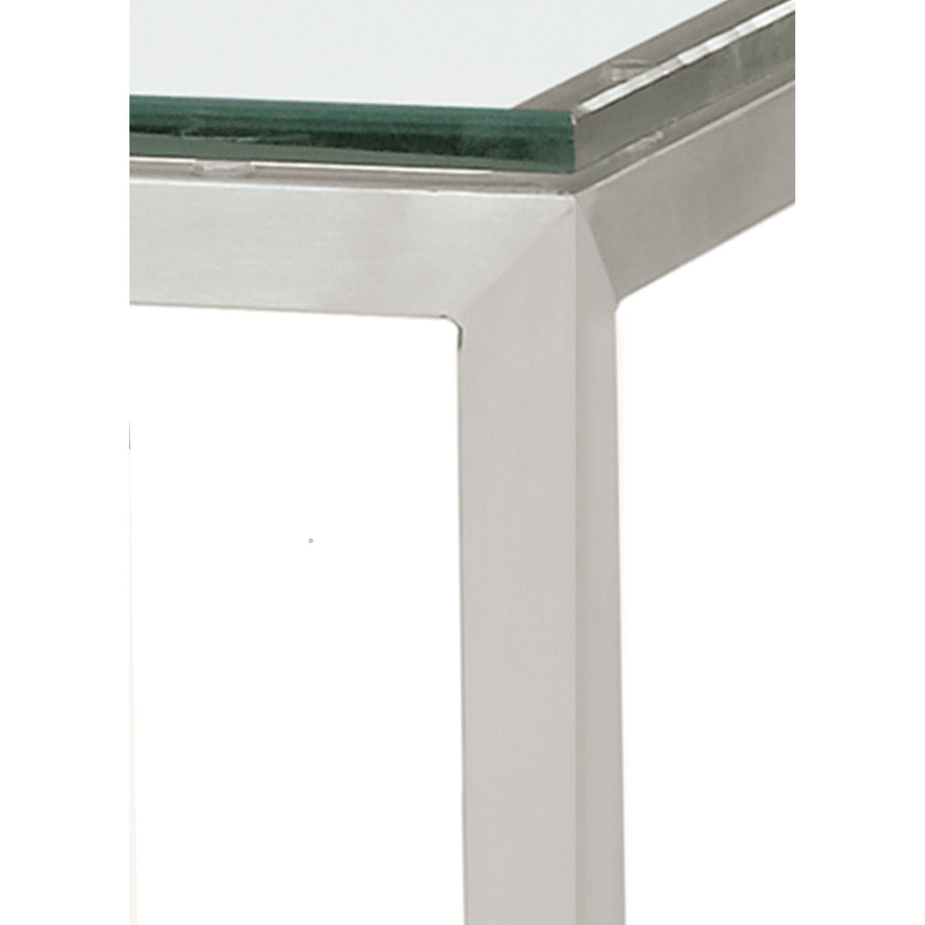 Clear Tempered Glass Bar Table with Ocean Blue Base X39183