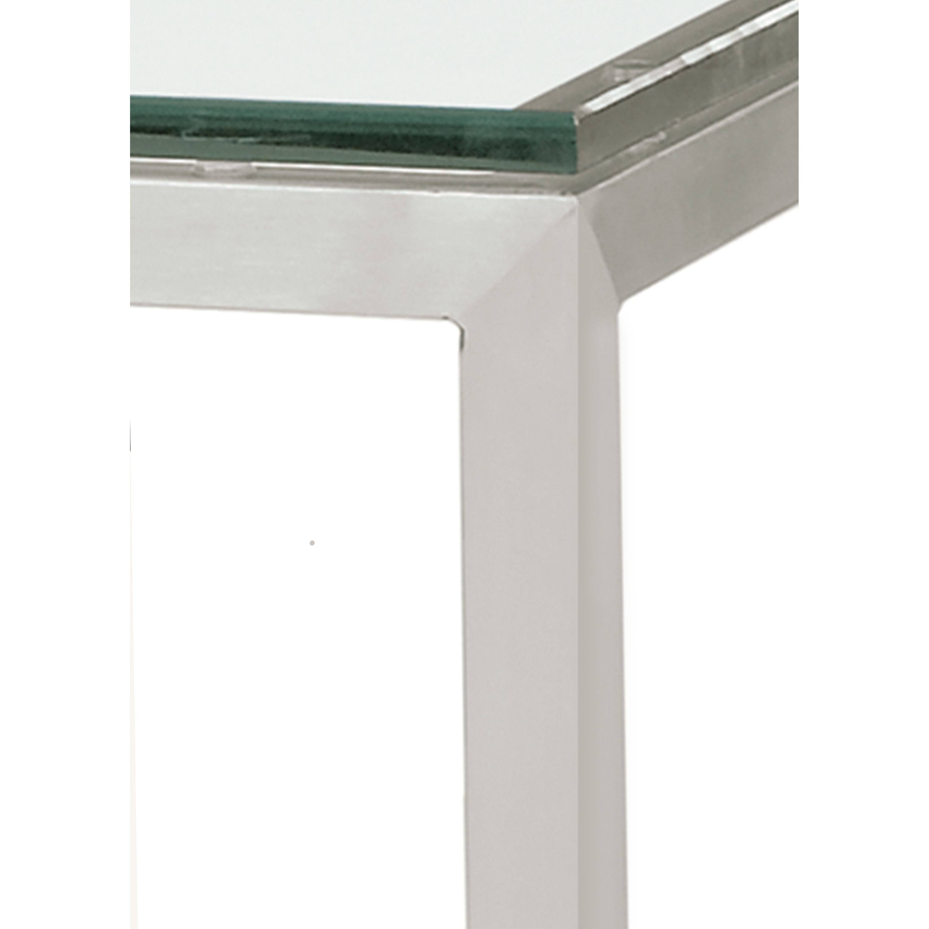 Clear Tempered Glass Bar Table with Ocean Blue Base X39183