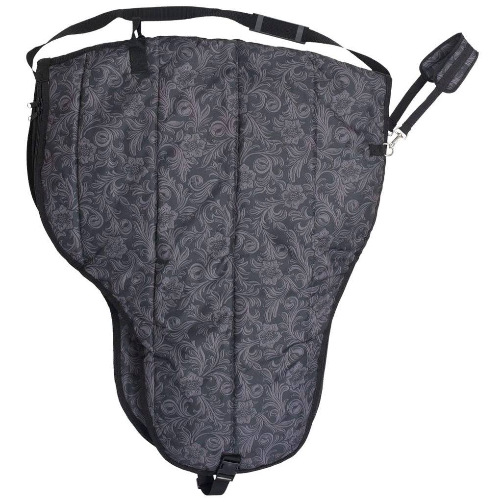 Black Leather Western Saddle Carrier R719
