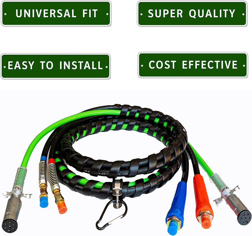 12 Ft. 3-in-1 ABS Electrical and Rubber Air Line Hose Assemblies Q3201