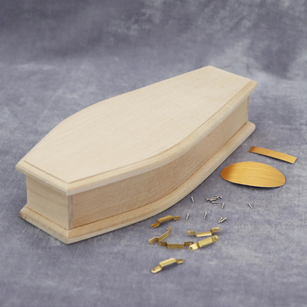 1/12 Scale Miniature Wooden Coffin DIY Decoration O466729