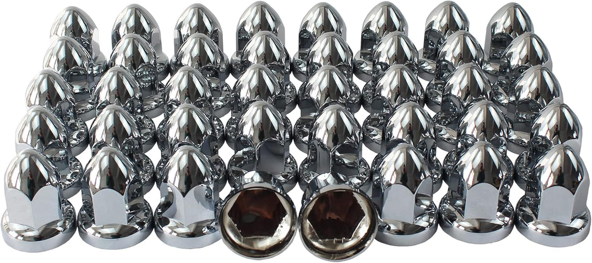 33mm Chrome ABS Plastic Lug Nut Covers with Flange for Semi Truck (60) L850638