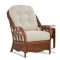 Green and Blue Stripe Tufted Armchair U502