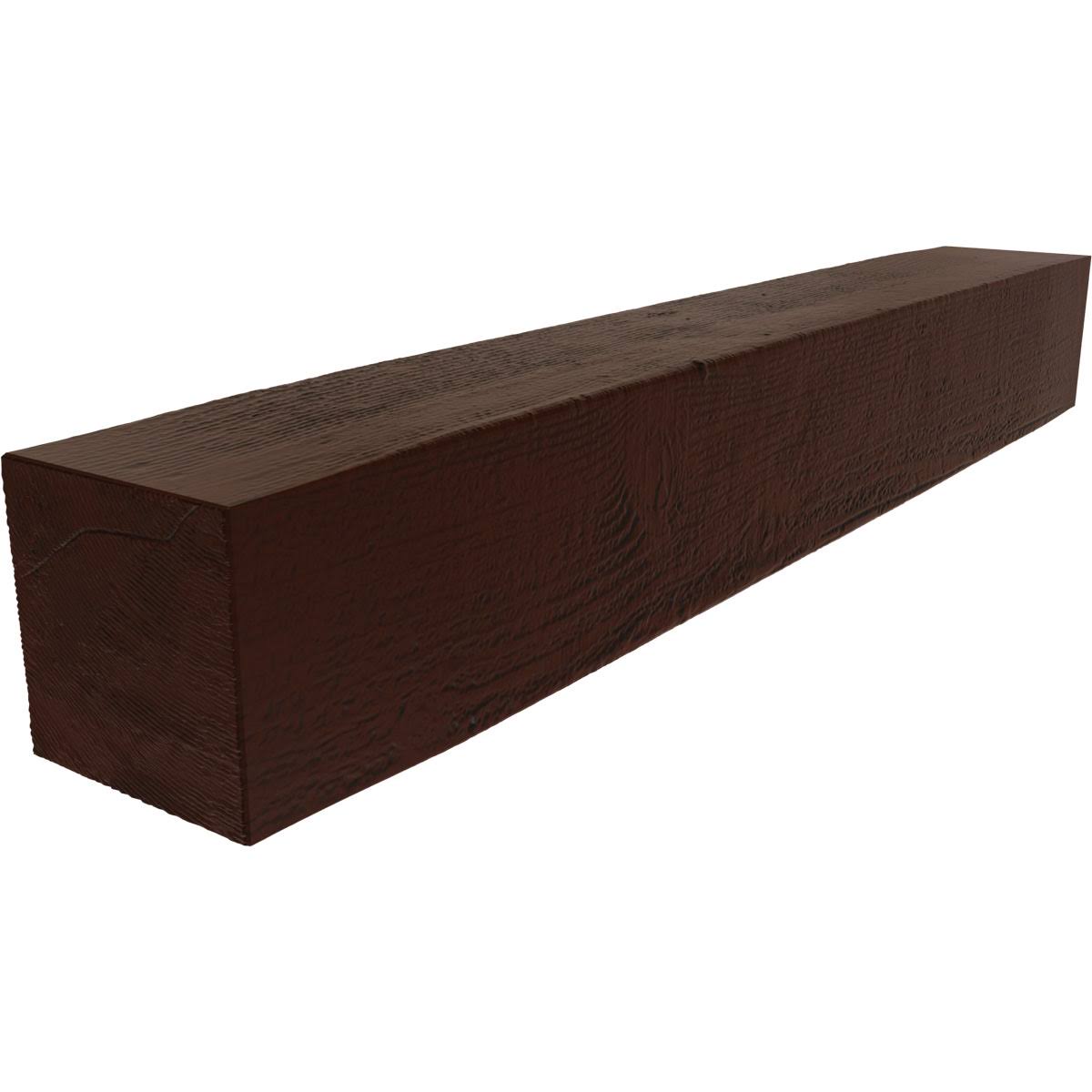 Rough Sawn Faux Wood Fireplace Mantel, Natural Pecan G816