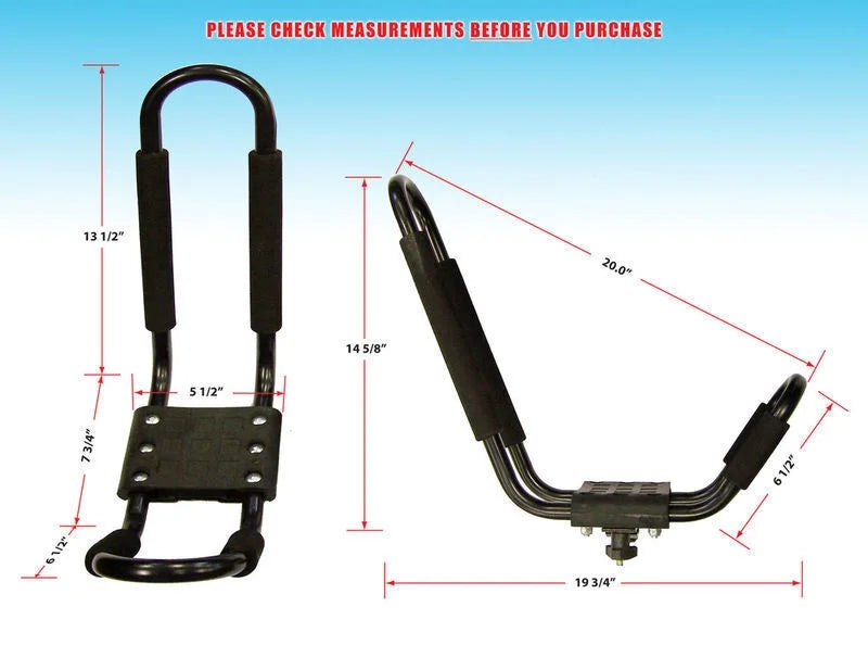 Folding Kayak Rack Roof Top and Wall Carrier Bundle X344221