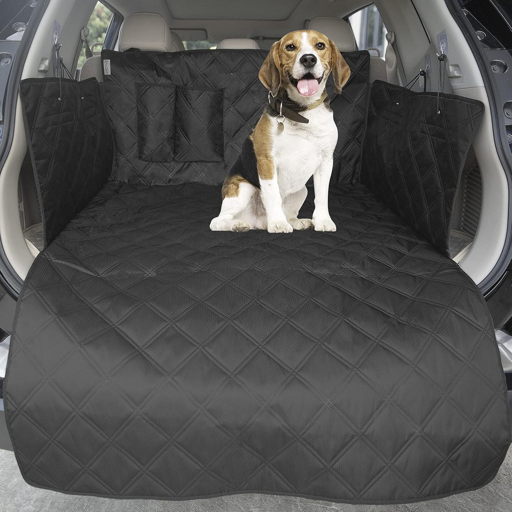Black Waterproof SUV Cargo Liner with Side Walls Protector and Bumper Flap T472748