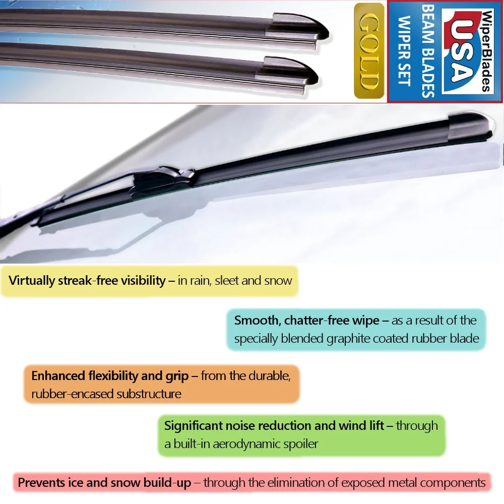 2004 Honda Element Wiper Blades Set of 3 with Rear Wiper D125432