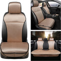 2 Seats Breathable Car Seat Cover Full Set Universal Automotive Vehicle Cushion Cover (Black) Q8549