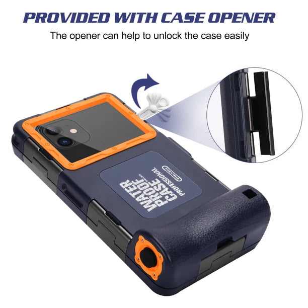 Waterproof Protective Case for Phones Up to 6.9 Inch with Lanyard K946