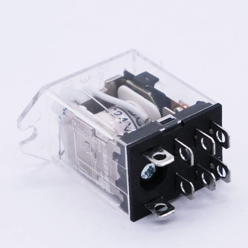 2pcs DC 24V 8 Pin 10A DPDT LED Indicator Electromagnetic Power Relay C50007