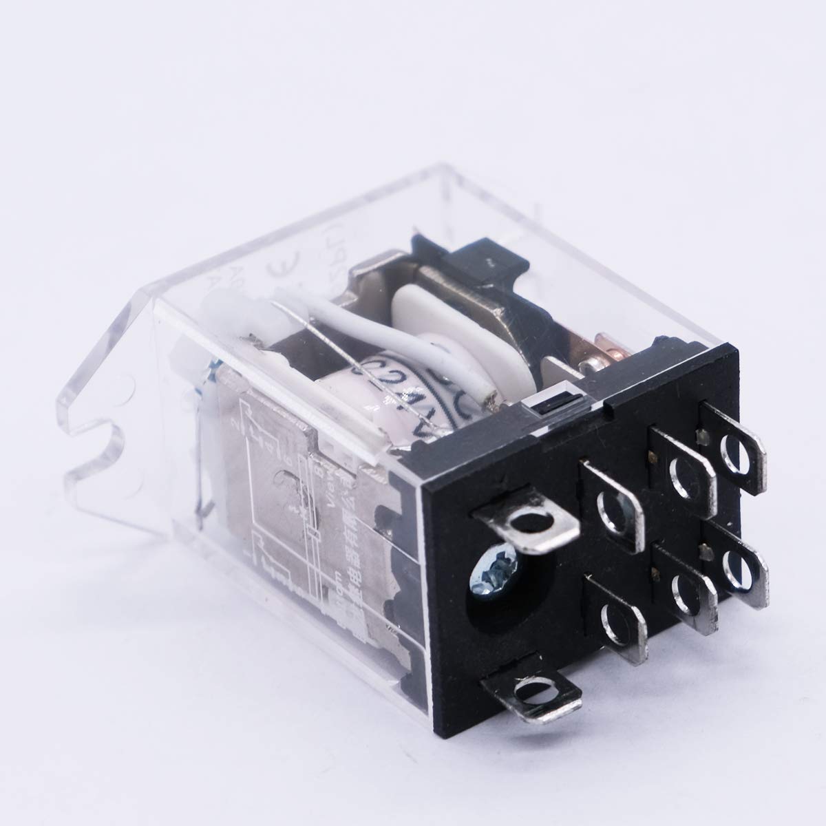 2pcs DC 24V 8 Pin 10A DPDT LED Indicator Electromagnetic Power Relay C50007