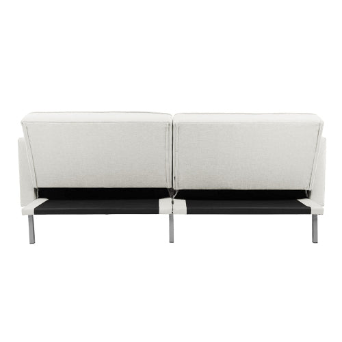 Linen Upholstered Convertible Futon Sofa Bed V267093