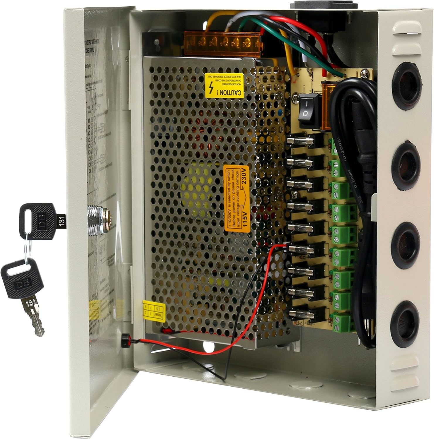 9 Channel CCTV Power Supply Box DC 12V 10A Pack of 2 H966