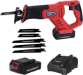Cordless Reciprocating Saw with 5 Blades and Battery Charger V5498