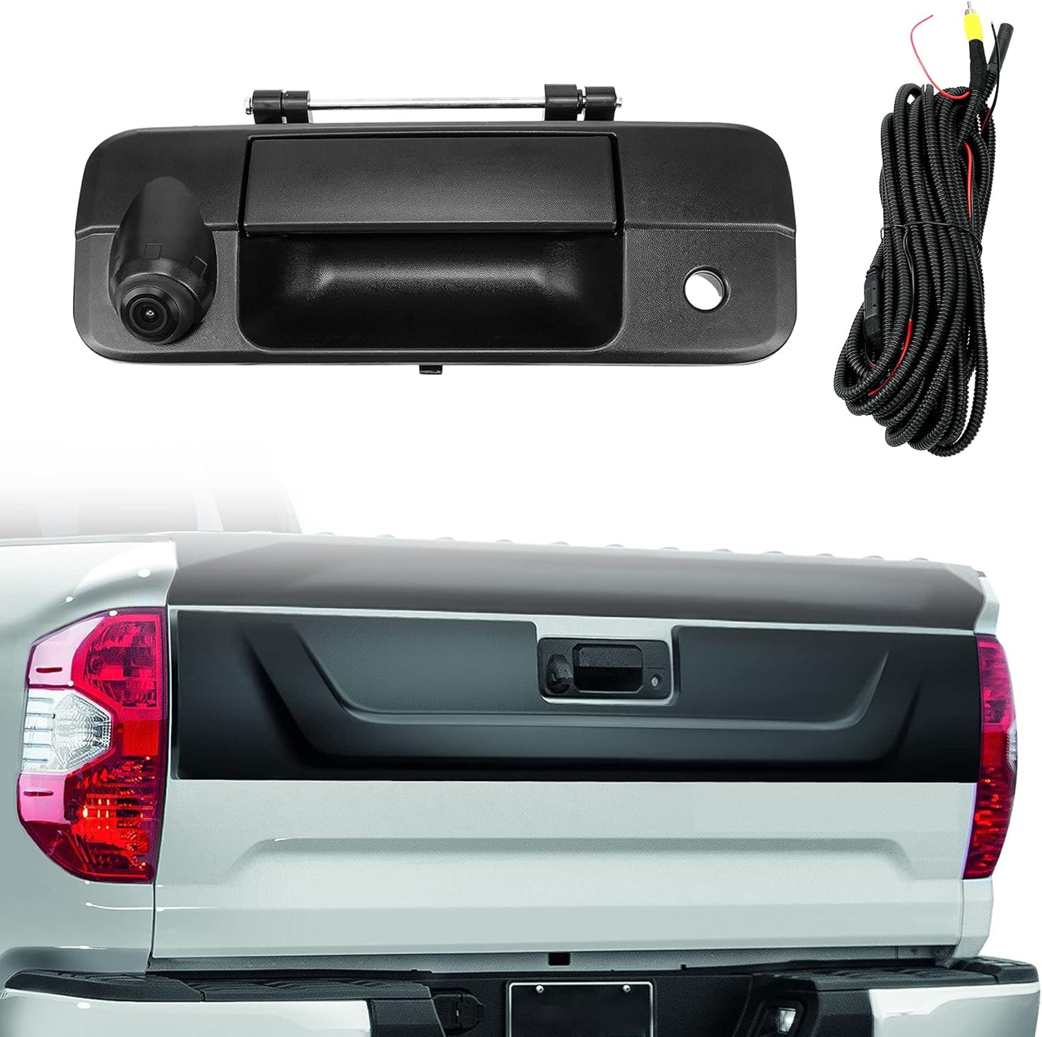 Tailgate Handle Backup Rear View Camera for Toyota Tundra 2007-2014, IP68 Waterproof U742