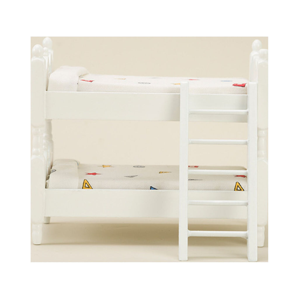 Miniature Bunk Bed Model Dollhouse Bedroom Furniture U1995