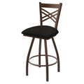 Bronze Swivel Stool with Espresso Seat I88259