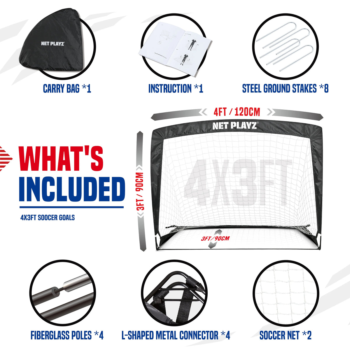 Pop-up Soccer Goals Set of 2 D775210