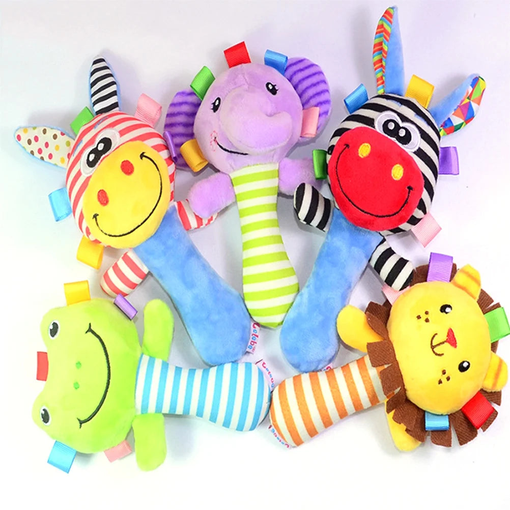 Elephant Plush Rattles Hand Bells Toys for Infant G917