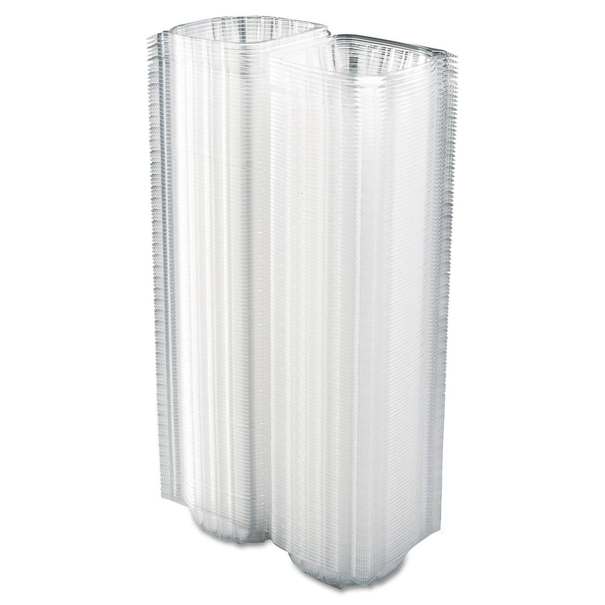 Clear Hinged-Lid Plastic Containers, 500/Carton H8356