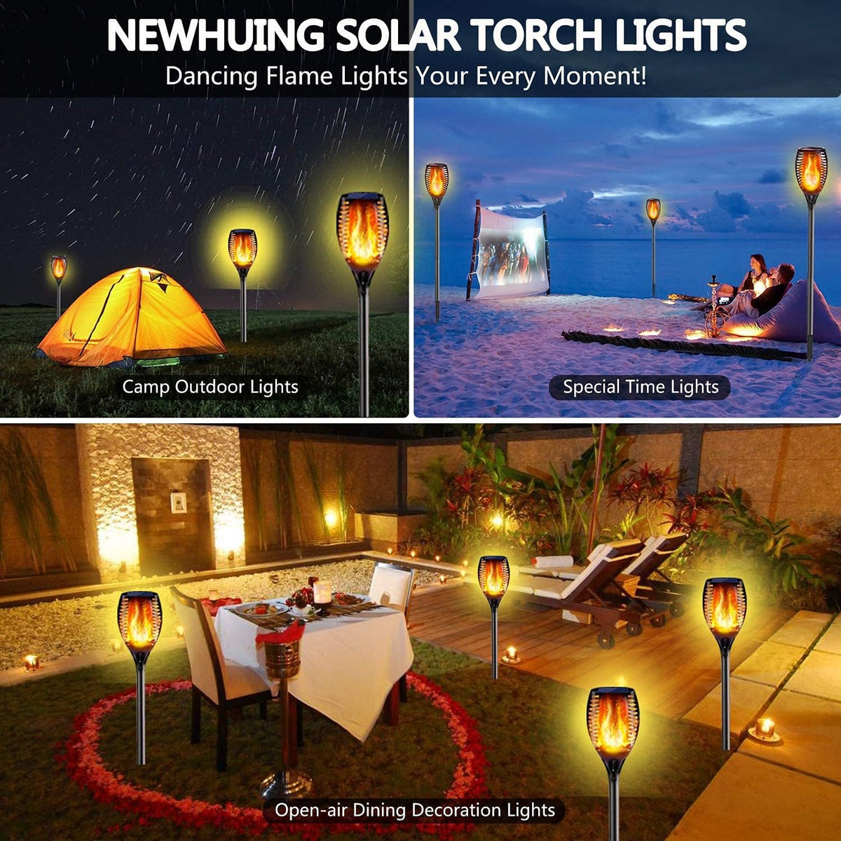 43 inch 96 LED Solar Torch Lights C94744
