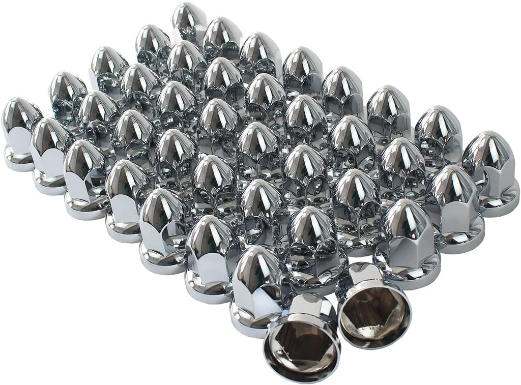 33mm Chrome ABS Plastic Lug Nut Covers with Flange for Semi Truck (60) L850638