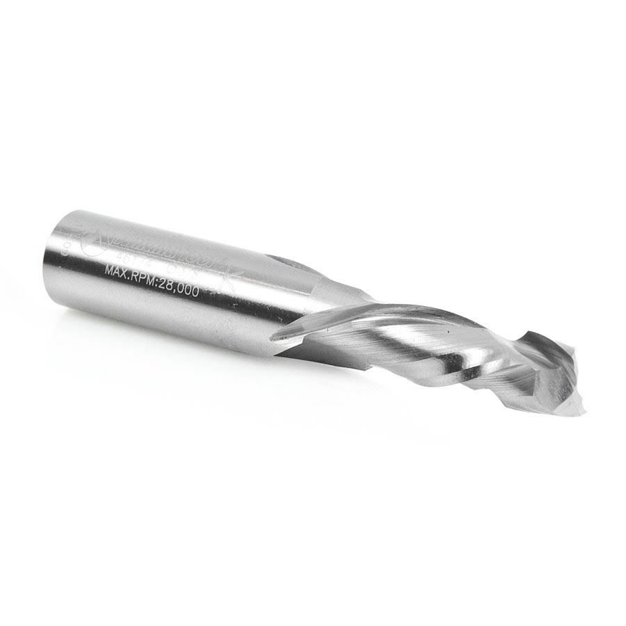 Solid Carbide Compression Spiral 3/8 Dia x 1 inch x 1/2 Shank L95308