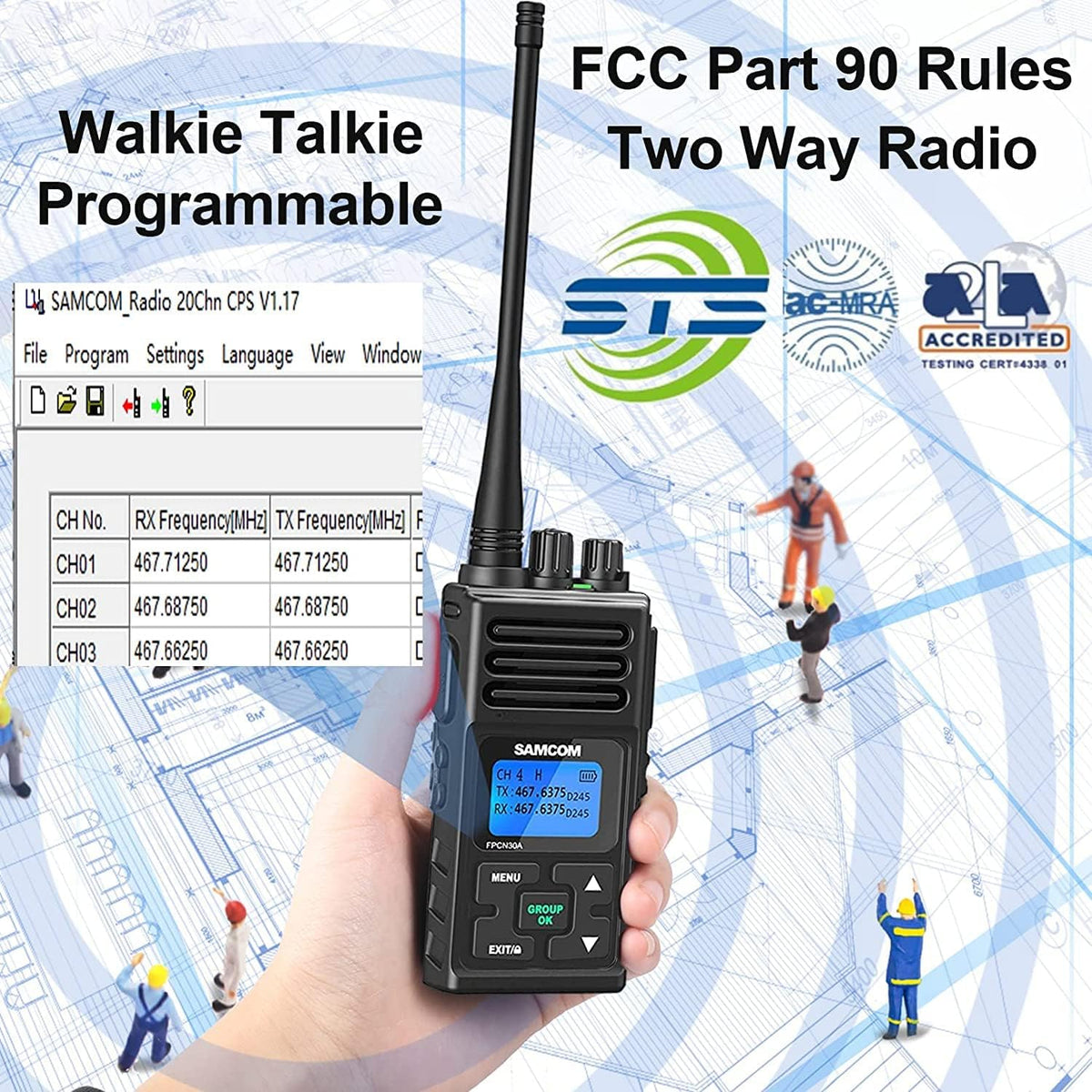3 Packs UHF Two Way Radios Walkie Talkies X9821