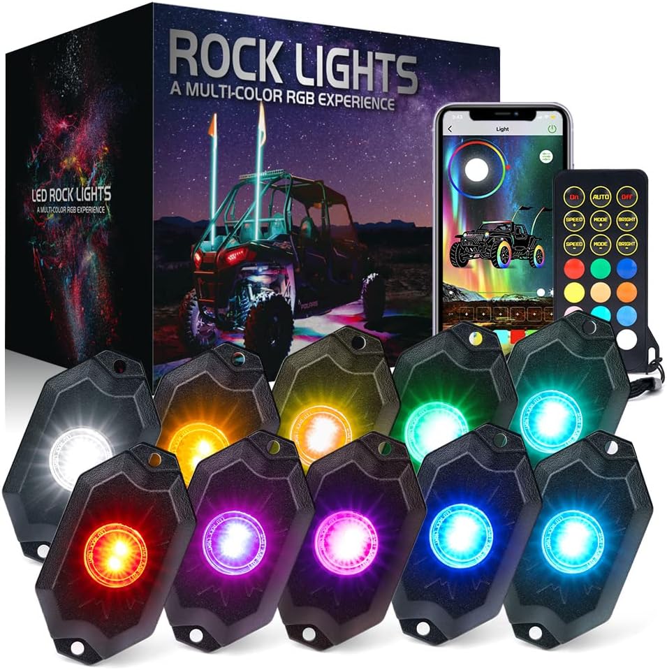 RGBW LED Rock Lights Kit, 4 Pods H687