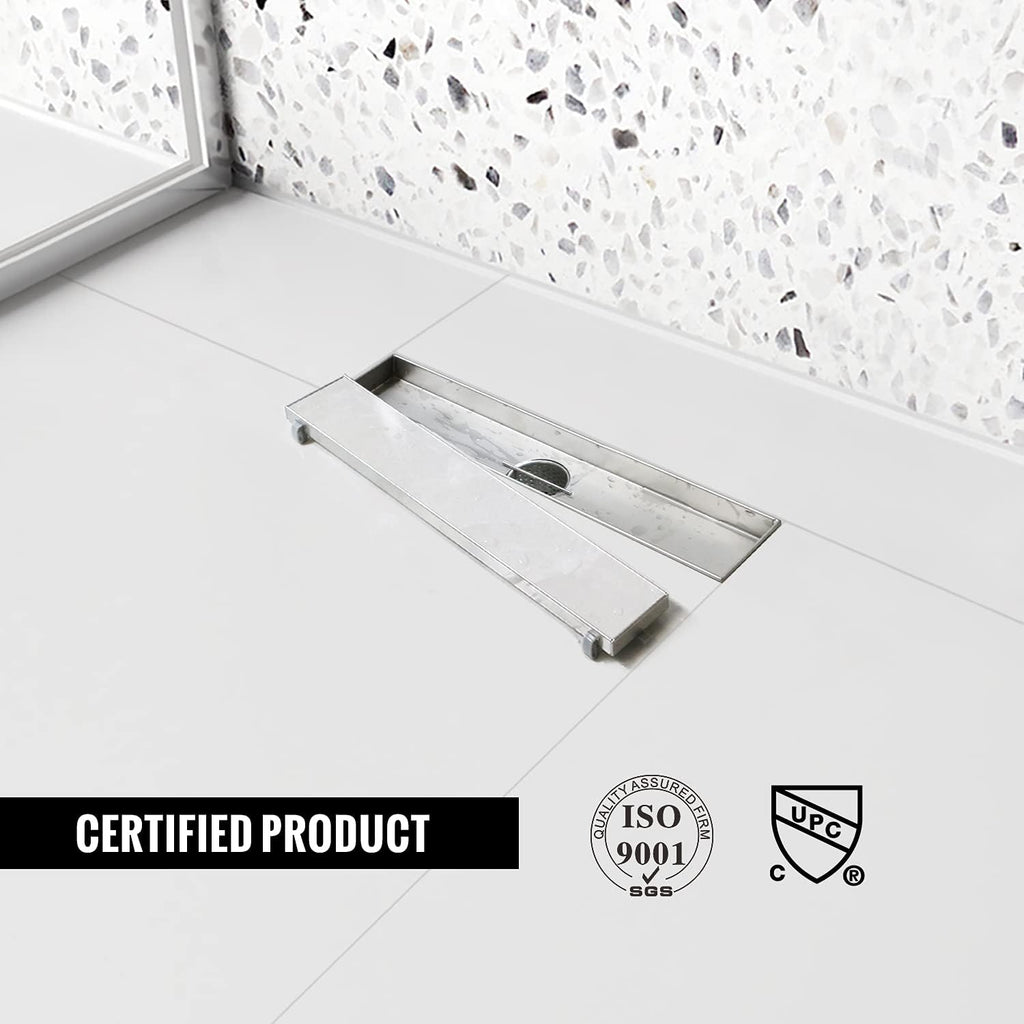 Brushed 304 Stainless Steel Linear Shower Drain 32 inch E586763