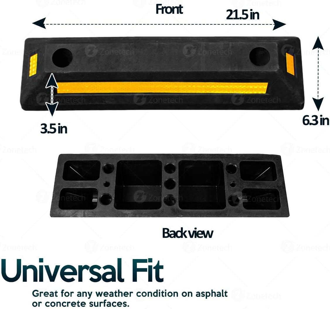 4 Pcs Rubber Parking Guide with Reflective Tape G440259