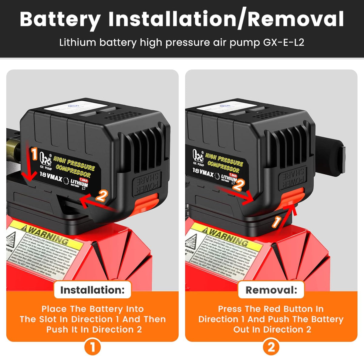 Portable 18V Cordless PCP Air Compressor, 4500Psi/300Bar, Oil-Free A126