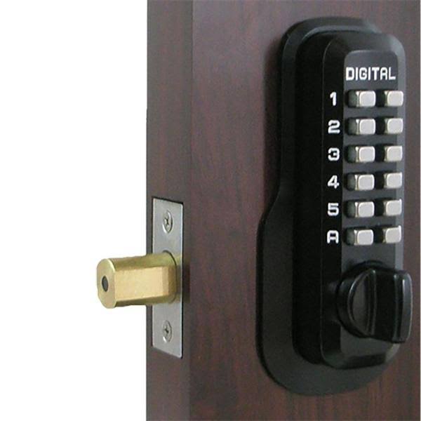 Black Mechanical Double Combination Deadbolt Lock L3183