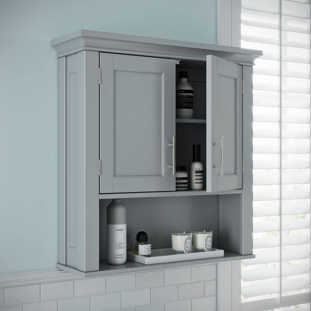Gray Storage Wall Cabinet T589272