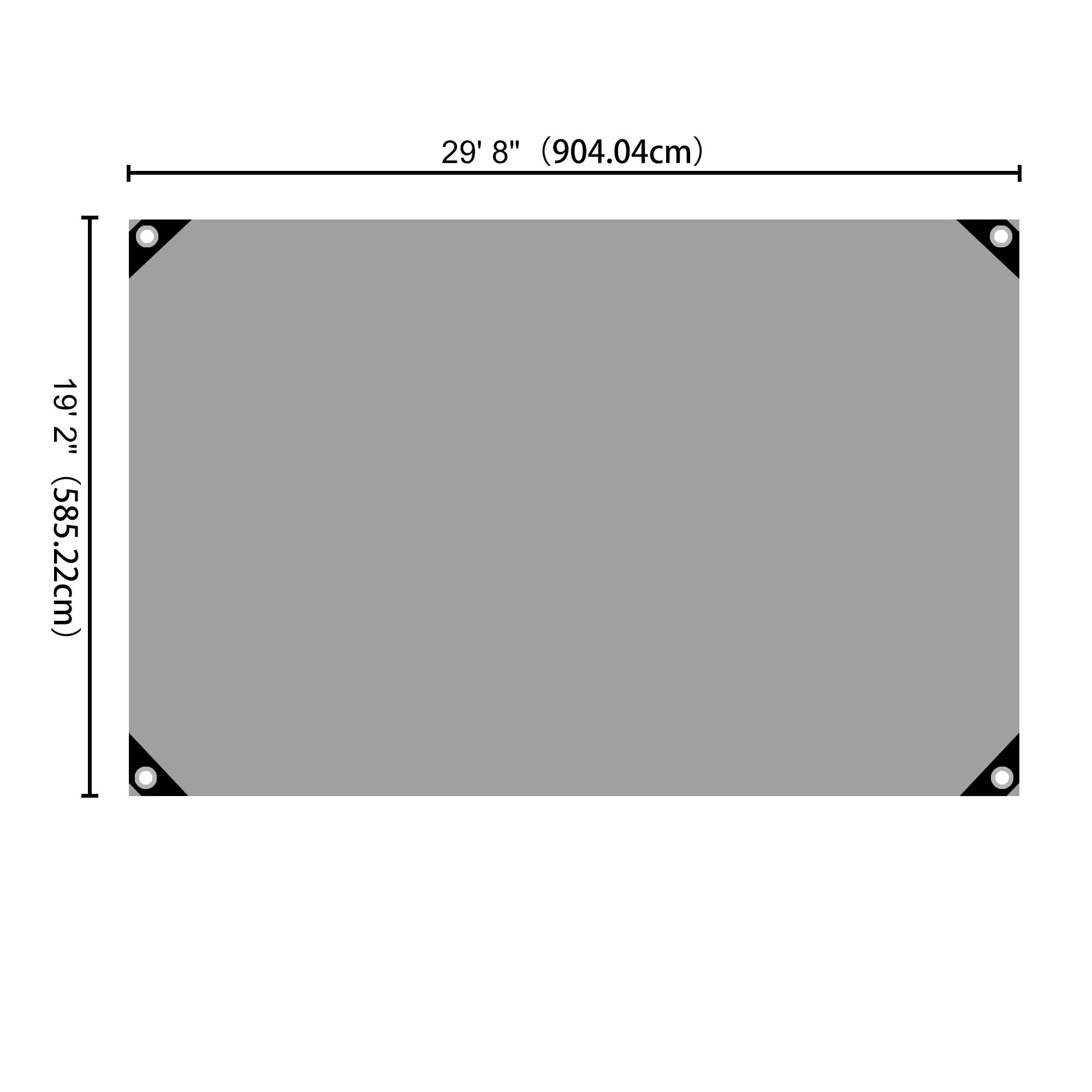 20x30' 14 Mil Heavy Duty Reinforced Poly Tarp Waterproof Cover M672