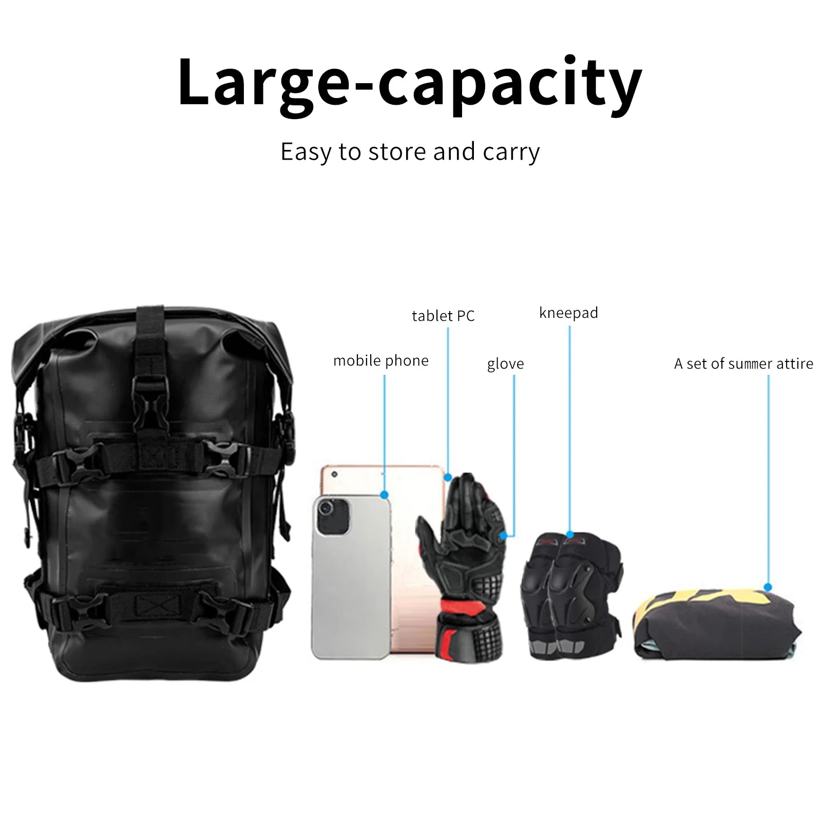 Motorcycle Frame Bag Full Waterproof 8L Z61404