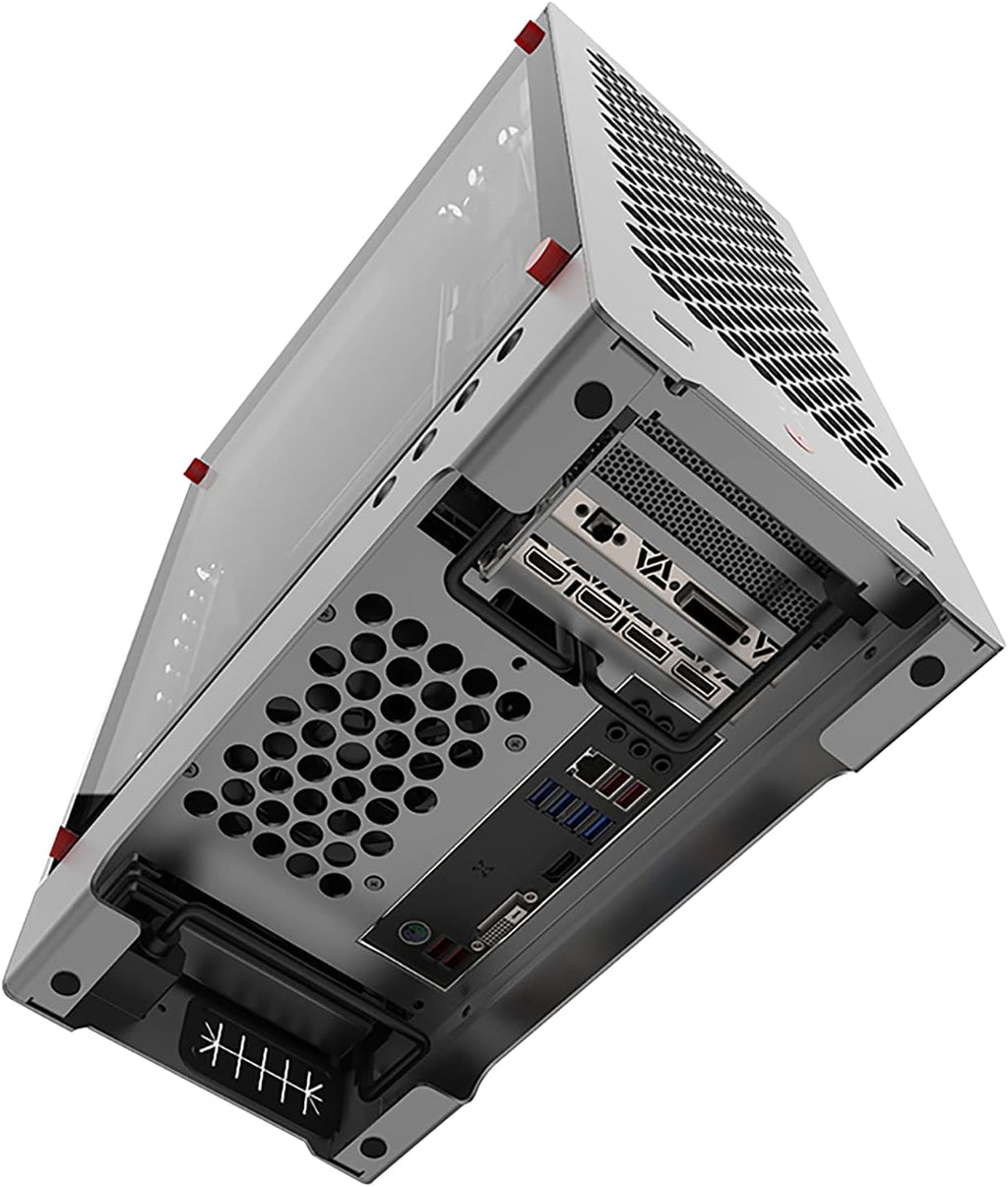 Aluminum Grey Mid Tower PC Case with Tempered Glass Window T502