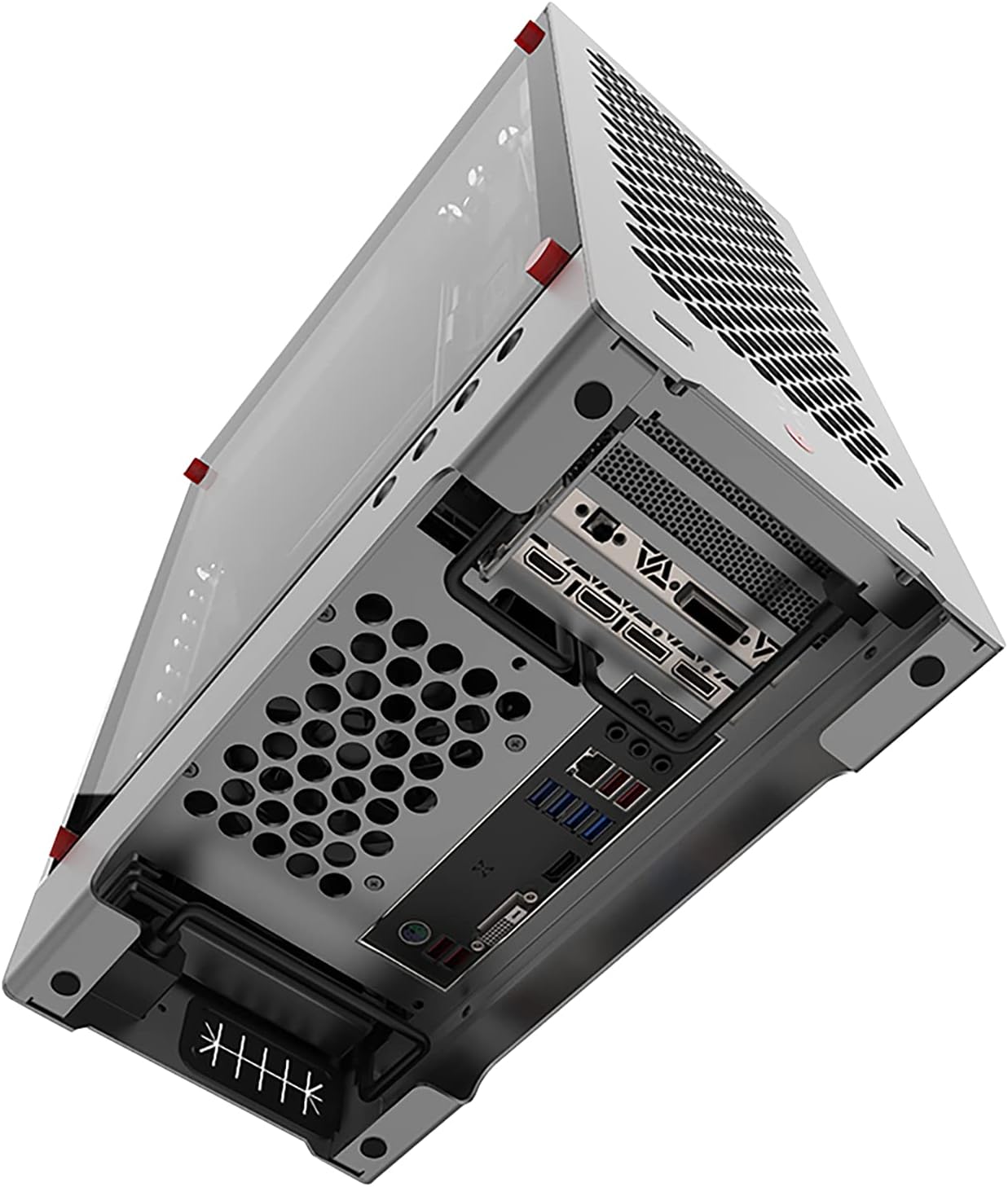 Aluminum Grey Mid Tower PC Case with Tempered Glass Window T502