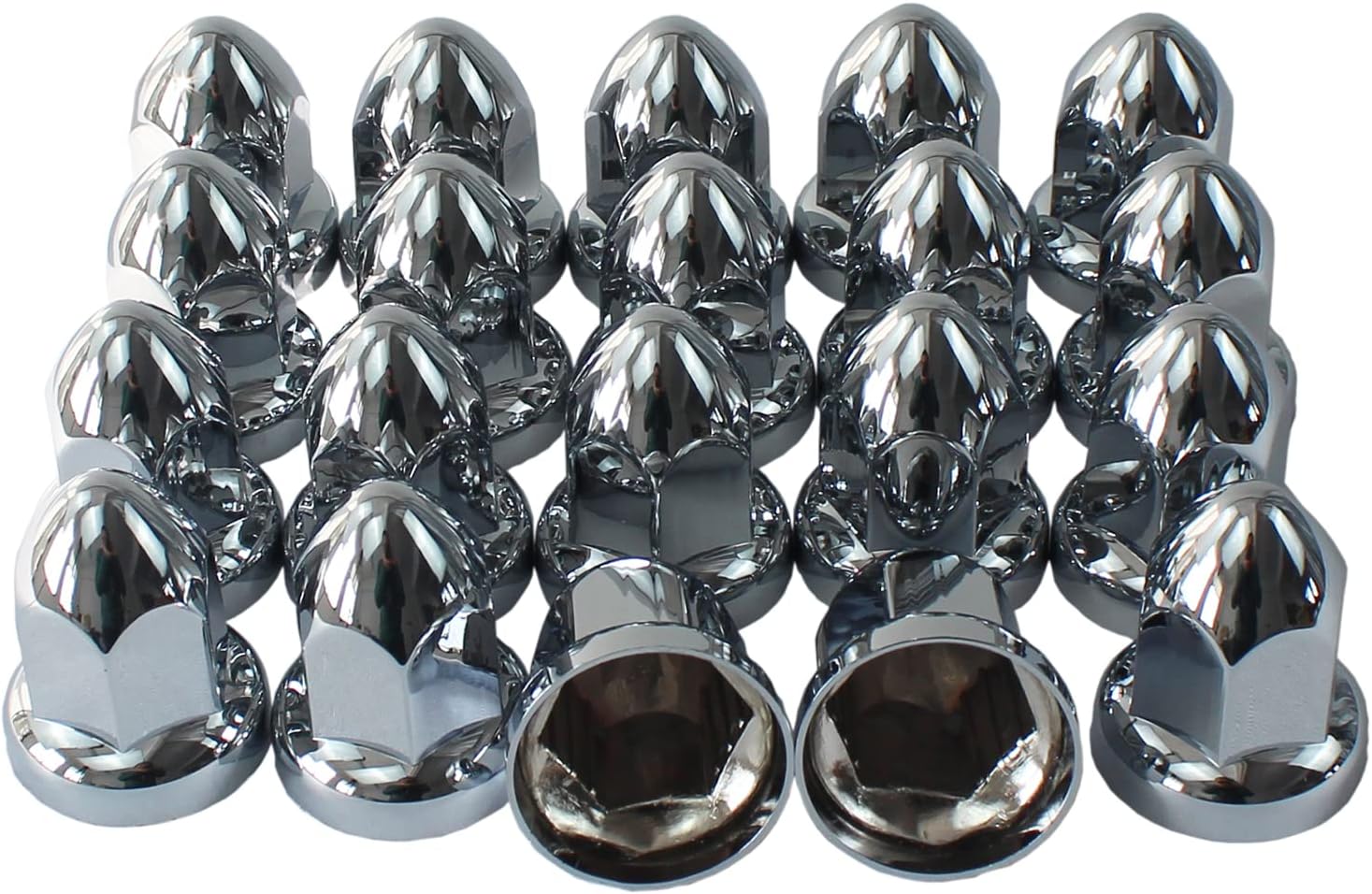 33mm Chrome ABS Plastic Lug Nut Covers with Flange for Semi Truck (60) L850638