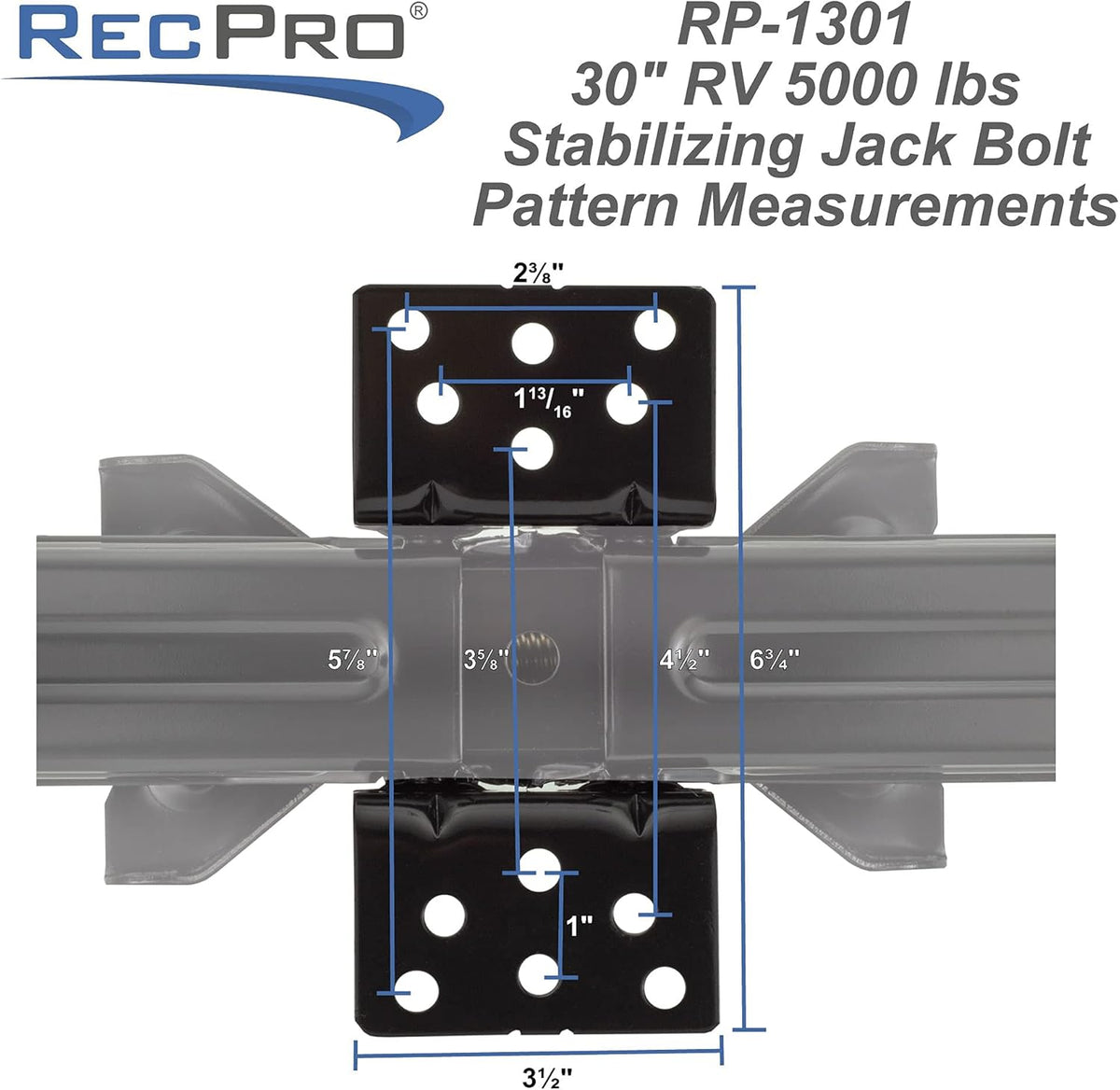 RV Scissor Jack 5000 LB Capacity Heavy Duty Leveling Jack 4-Pack N496038