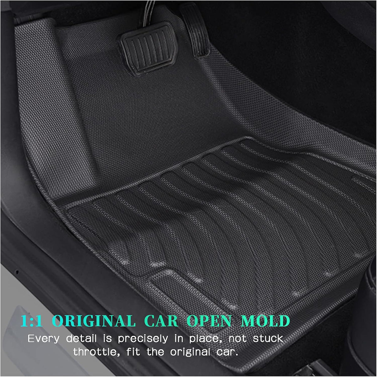 3PCS Waterproof Rubber Floor Mats for Tesla Model 3 Trunk Liner M942674