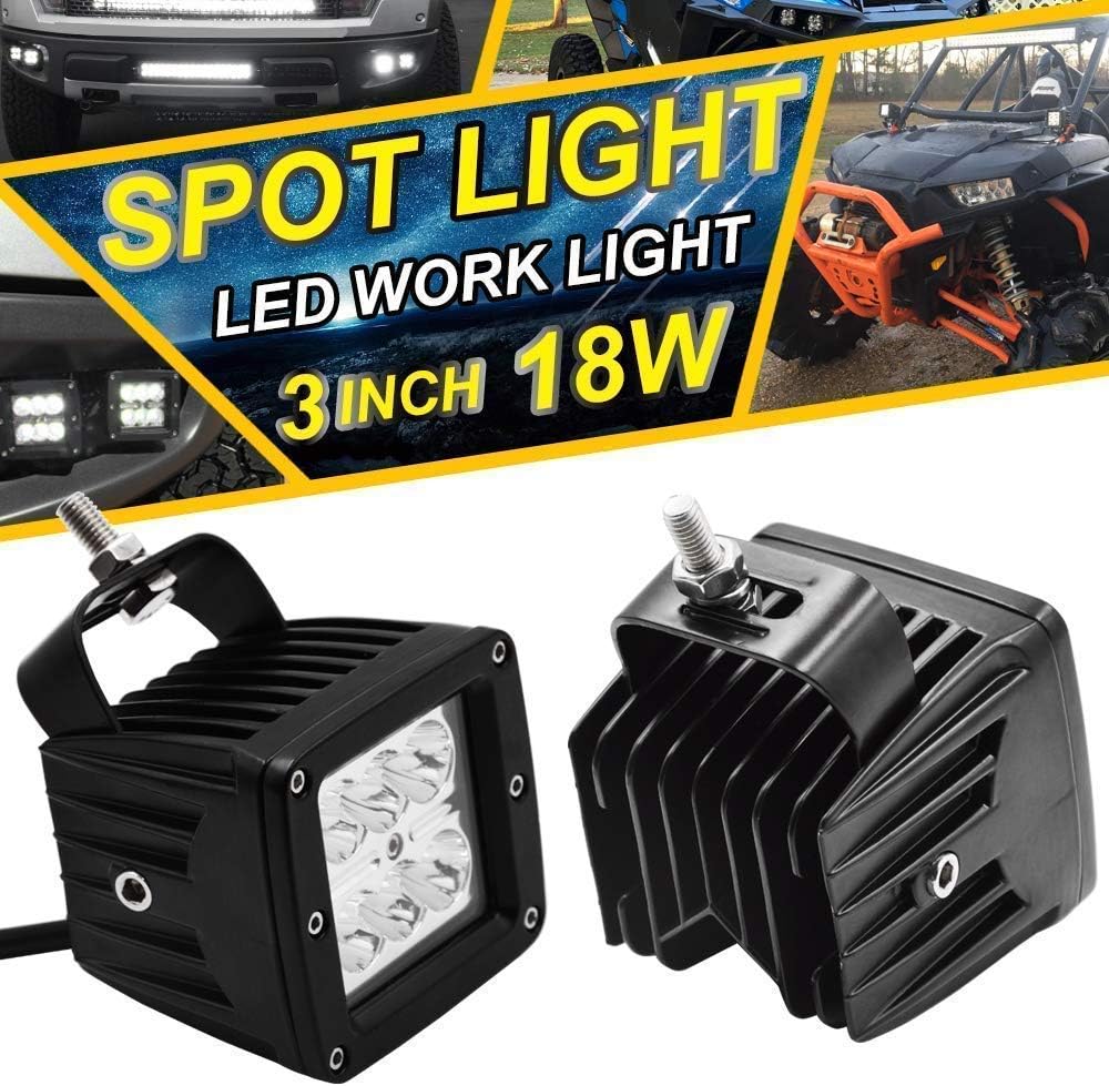 LED Light Bar Mount Windshield Kit 50 288W Curved Front Pillar Side 2x 18W 3 Cube Lights Brackets w/ 2x Wiring Kit Full Size Pro-Fit Cage Upper For 2013-2021 Polaris Ranger XP 1000 900 570 D594377