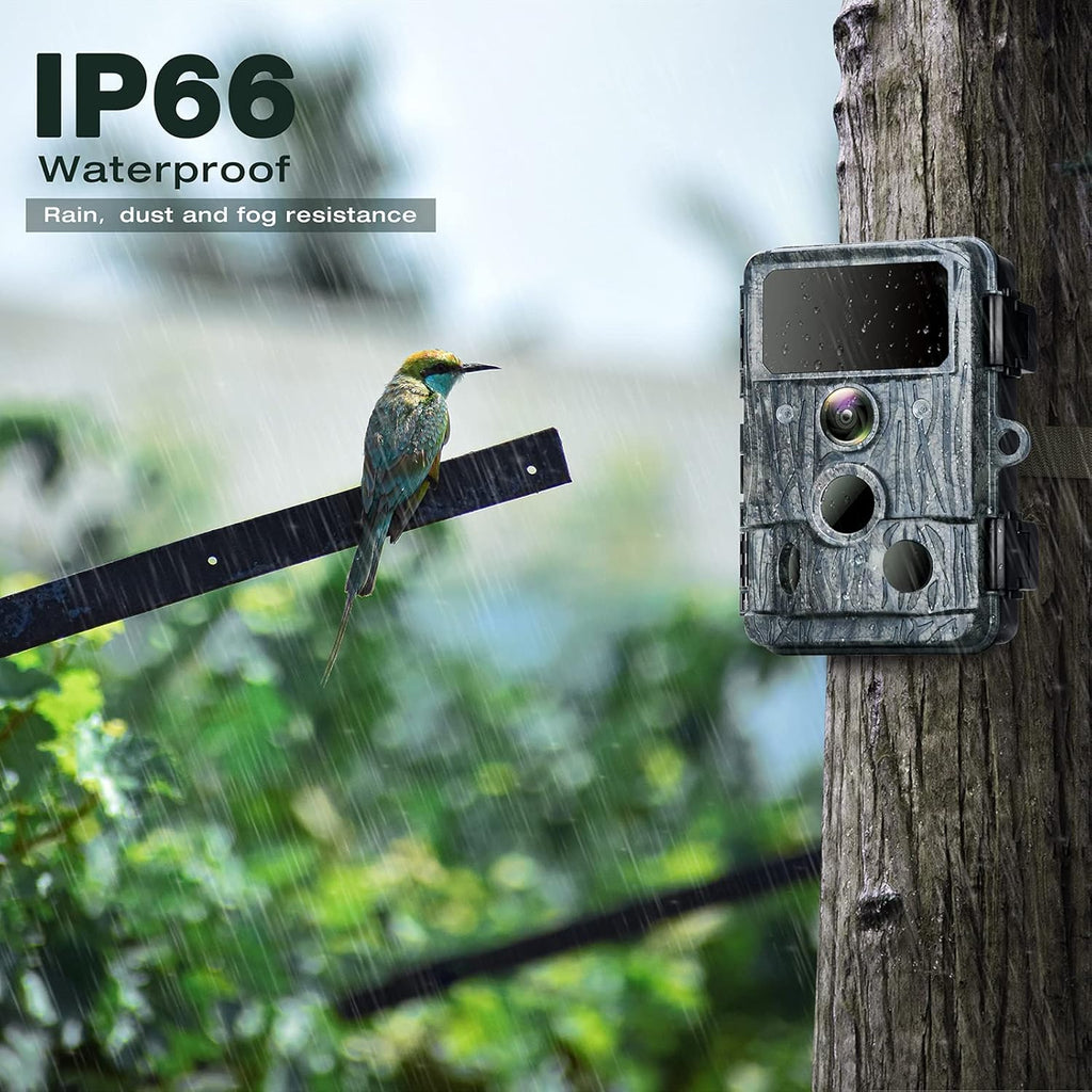 4K WiFi 30MP Trail Camera with 940nm No-Glow IR LEDs Night Vision 0.2s Motion Activated Waterproof IP66 J147