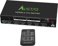 HDMI Matrix Switch 4x2 4K 60Hz HDR EDID Scaler D6002
