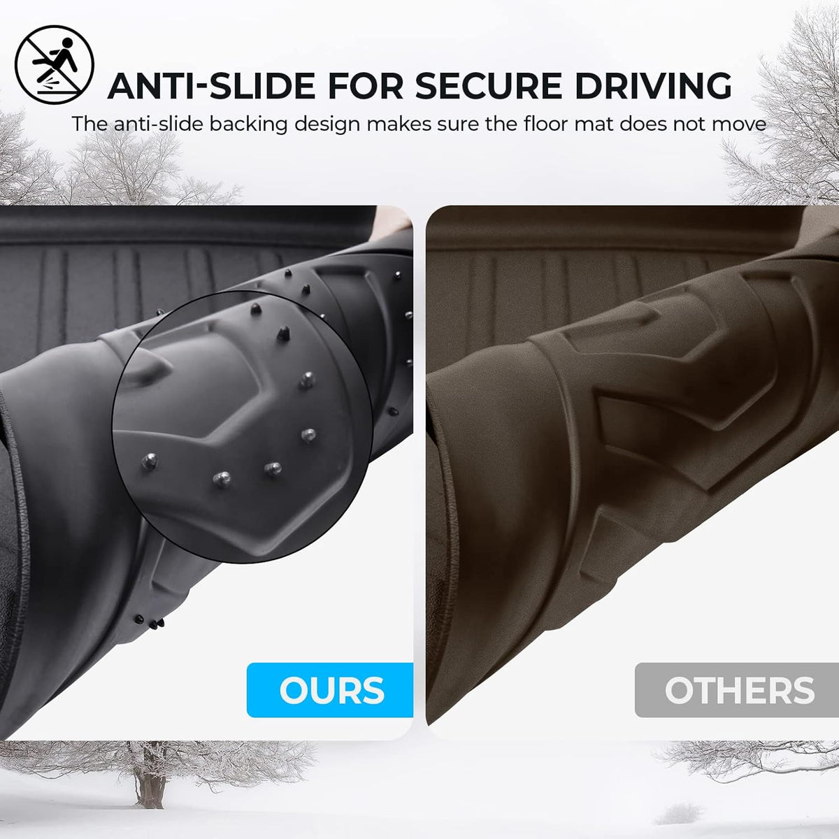 Black TPE Rubber Floor Mats Y51951
